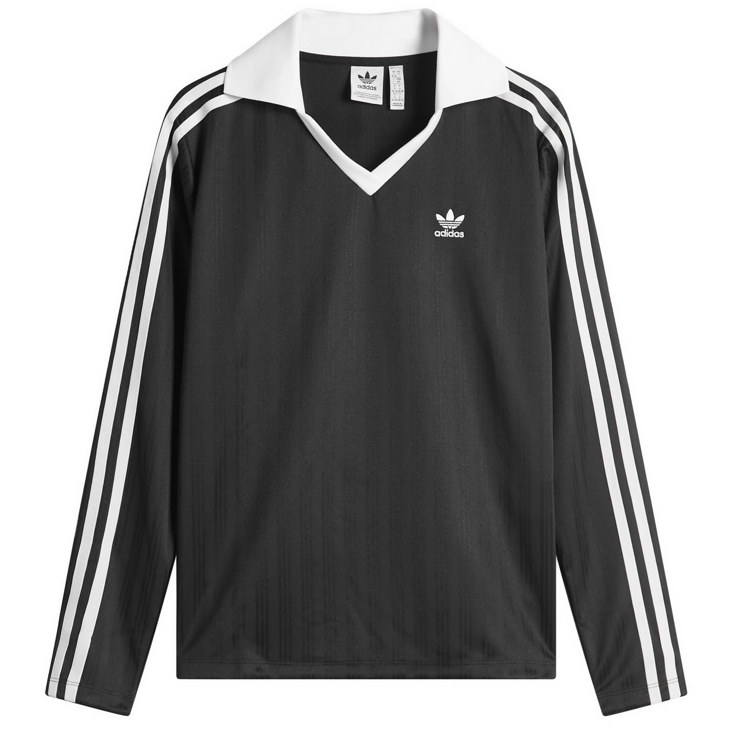 Polo skjorte adidas Originals Women's Long Sleeve V-Neck T-Shirt Sort | JD2603, 1