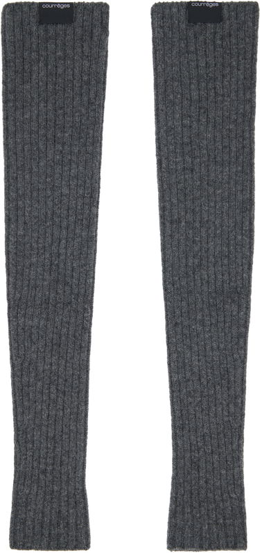Handsker Courrèges Courrèges Ribbed Wool Arm Warmers Grå | 324MGT021FI0062, 1