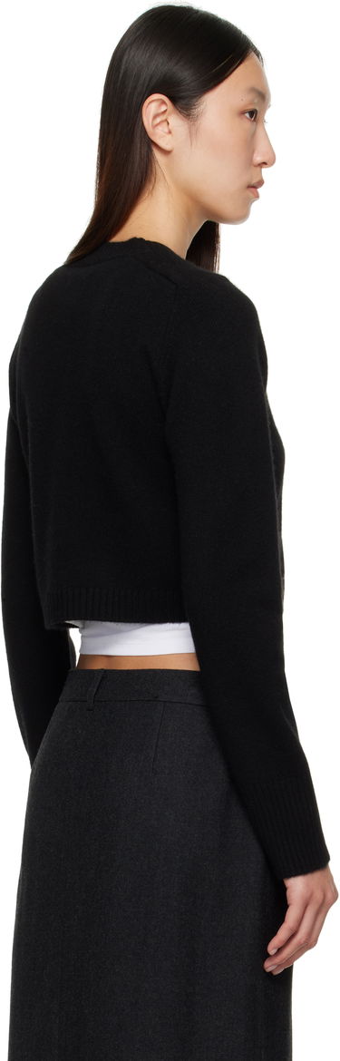 Sweater Loulou de Saison Loulou de Saison Zephir Cashmere Cropped Cardigan Sort | ZEPHIR LDS, 2