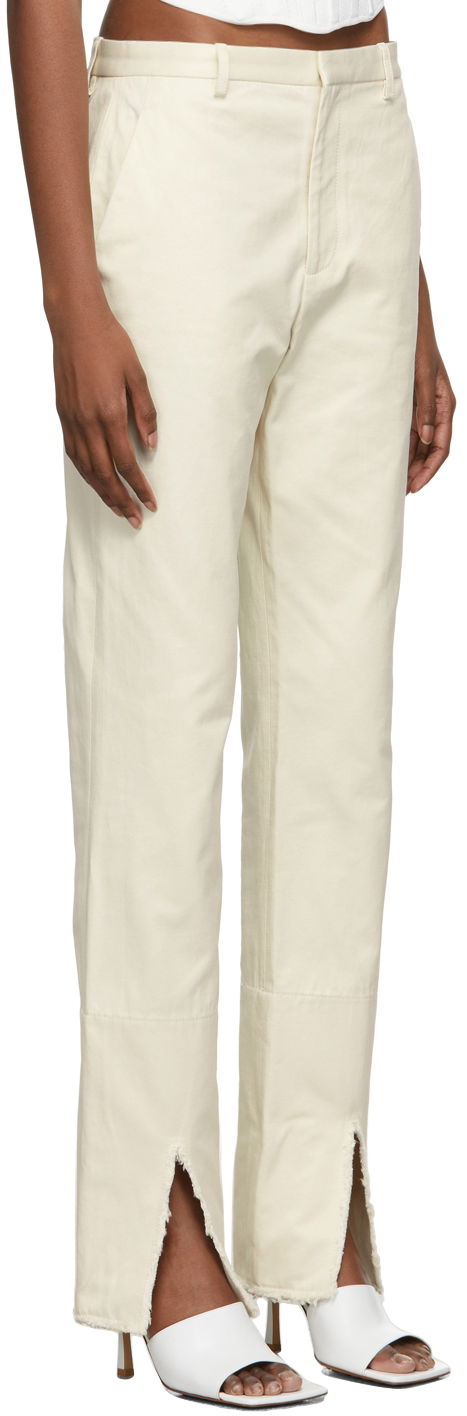 Bukser Dion Lee Split Frayed Trousers Hvid | C2028R22, 1