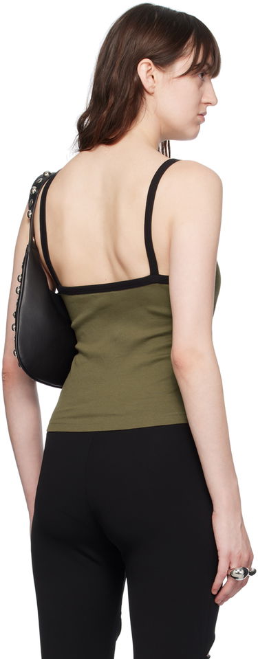 Tanktop Courrèges Slim V-Neck Tank Top Grøn | 224JDE075JS0070, 2