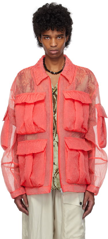 Jakke Dries Van Noten Dries Van Noten Crinkled Pocket Jacket Orange | 251-020529-1277, 0