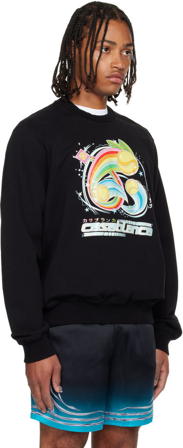 Sweatshirt Casablanca Casablanca Manga Tennis Ball Sweatshirt Sort | M-AW25-JTP-293-02, 1