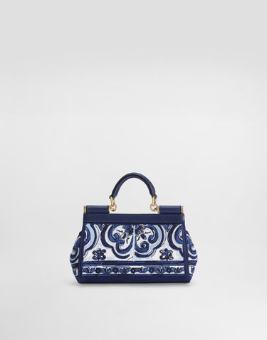 Håndtaske Dolce & Gabbana Dolce & Gabbana Sicily Small Embroidered Handbag Blå | BB7116BW050HA3OB, 3