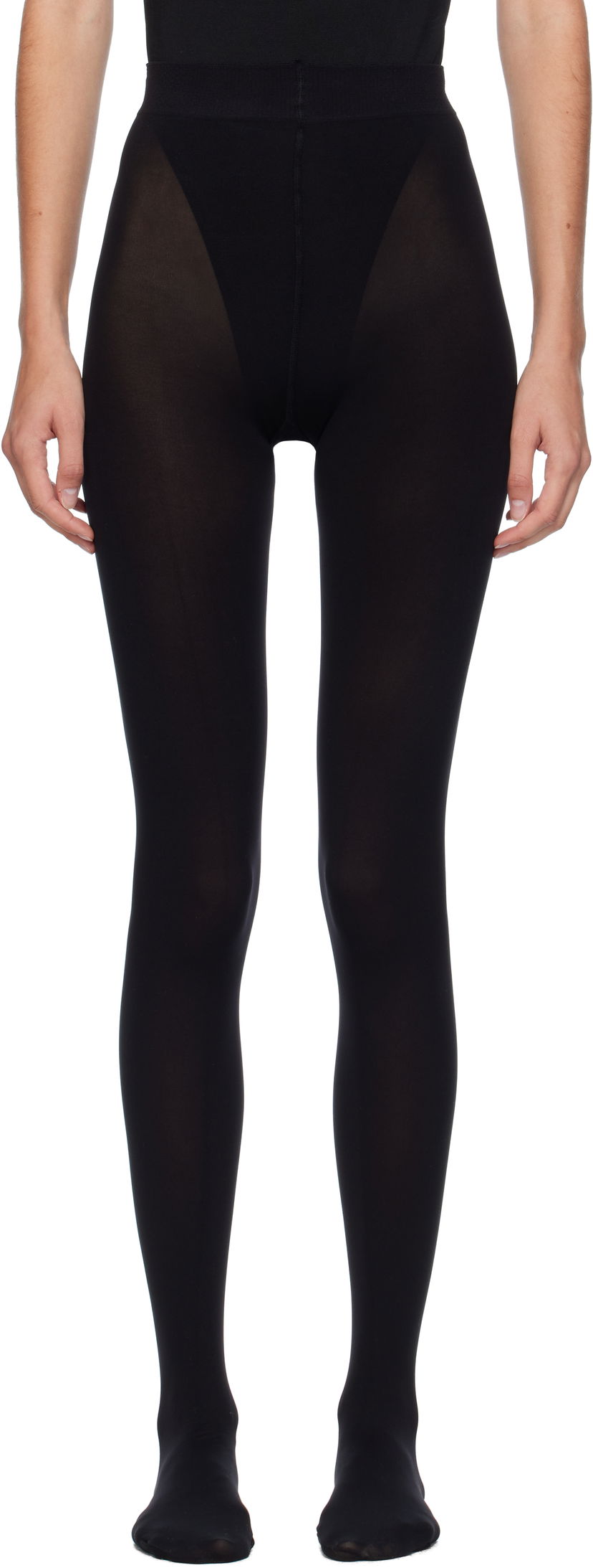 Sokker Alaïa ALAÏA Integrated Feet Tights Sort | AA9A55553M785