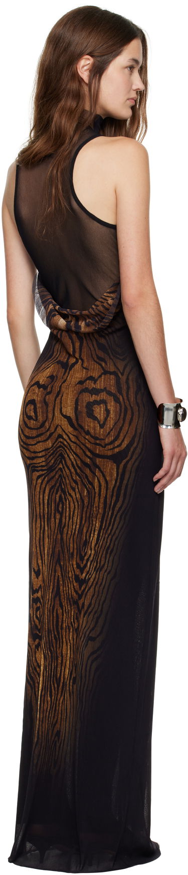 Kjole Jean Paul Gaultier Jean Paul Gaultier 'The Long Draped Wood' Maxi Dress Sort | 25/03-W-DR029-M002P-0060, 2