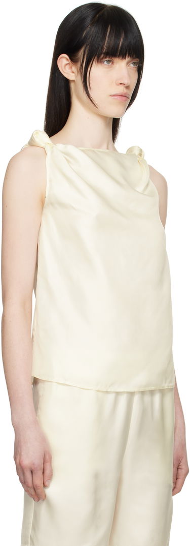Tanktop Loulou de Saison Loulou de Saison Remy Knotted Tank Top Sort | REMY, 4