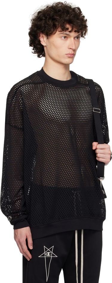 Sweatshirt Rick Owens Rick Owens Champion Edition Jumbo Mesh Sweatshirt Sort | CM01E1670 CHONET MESH, 1