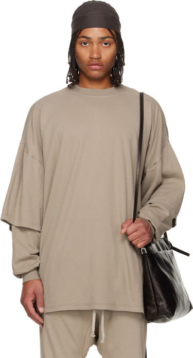 Sweatshirt Rick Owens Concordians Tommy Hustler Layered Sleeve Oversized Sweatshirt Beige | DU02E7266 JDB, 0