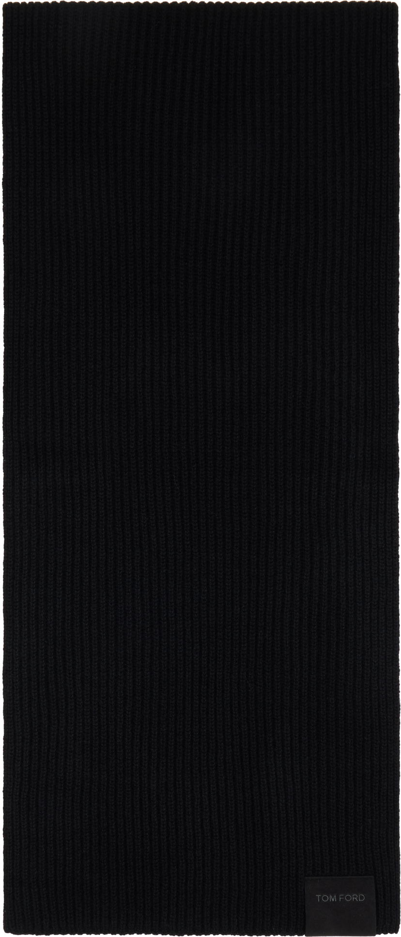 Tørklæde Tom Ford TOM FORD Cashmere Ribbed Knit Scarf Sort | KSR015-YMK066