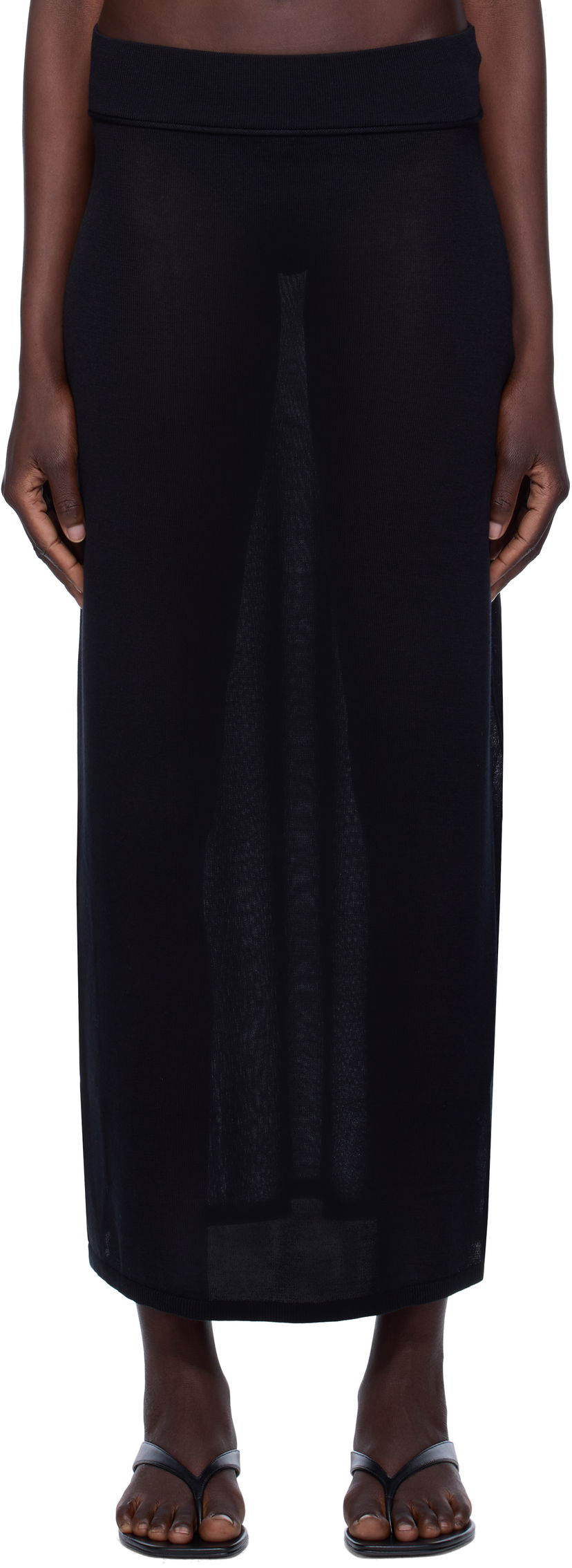 Nederdel TOTEME TOTEME Knit Maxi Skirt Sort | 253-WRB0304-YA0079