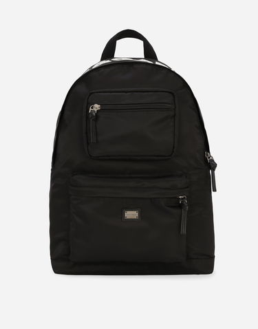 Rygsæk Dolce & Gabbana Dolce & Gabbana Nylon Backpack With Logo Sort | EM0123AN26280999, 0