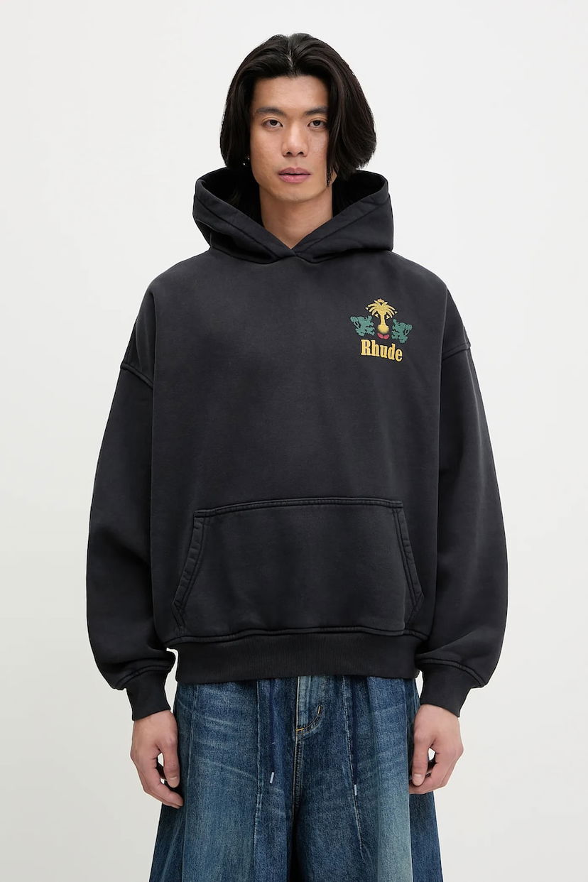Sweatshirt Rhude Rhude Tabaco Graphic Hoodie Sort | RHSS25HO03012