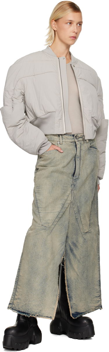 Nederdel Rick Owens Rick Owens Concordians Long Slivered Denim Midi Skirt Blå | RP02E4367 DWG, 3