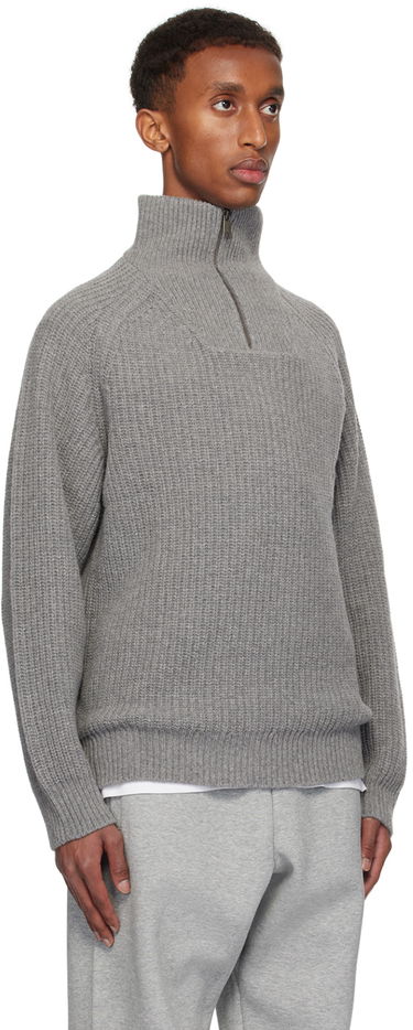 Sweater Carhartt WIP Ribbed Half-Zip Sweater Sort | I033913, 4
