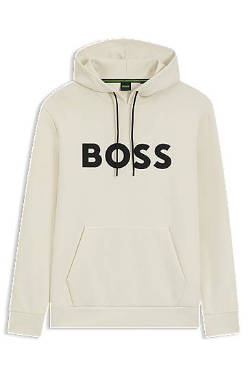 Sweatshirt BOSS BOSS Cotton Blend Hoodie Beige | 50551457