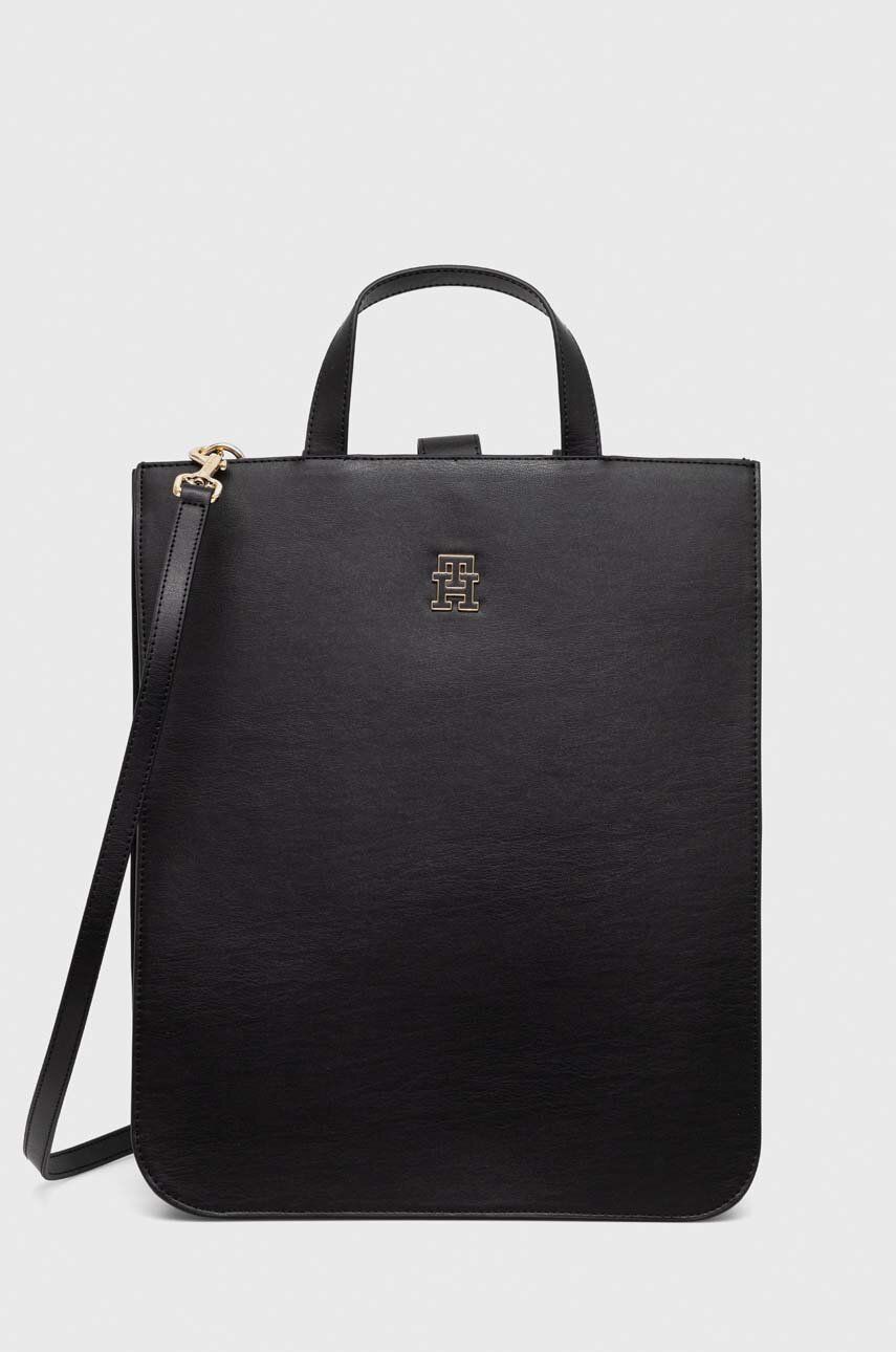 Skuldertaske Tommy Hilfiger Shouldr Bag Sort | AW0AW15083, 0