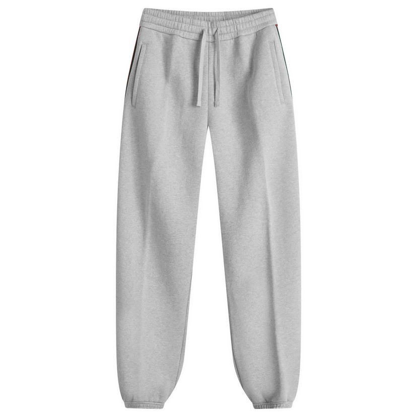 Joggingbukser Gucci Gucci Tape Brushed Cotton Sweatpants, Size Large Grå | 768447-XJG2X-1160