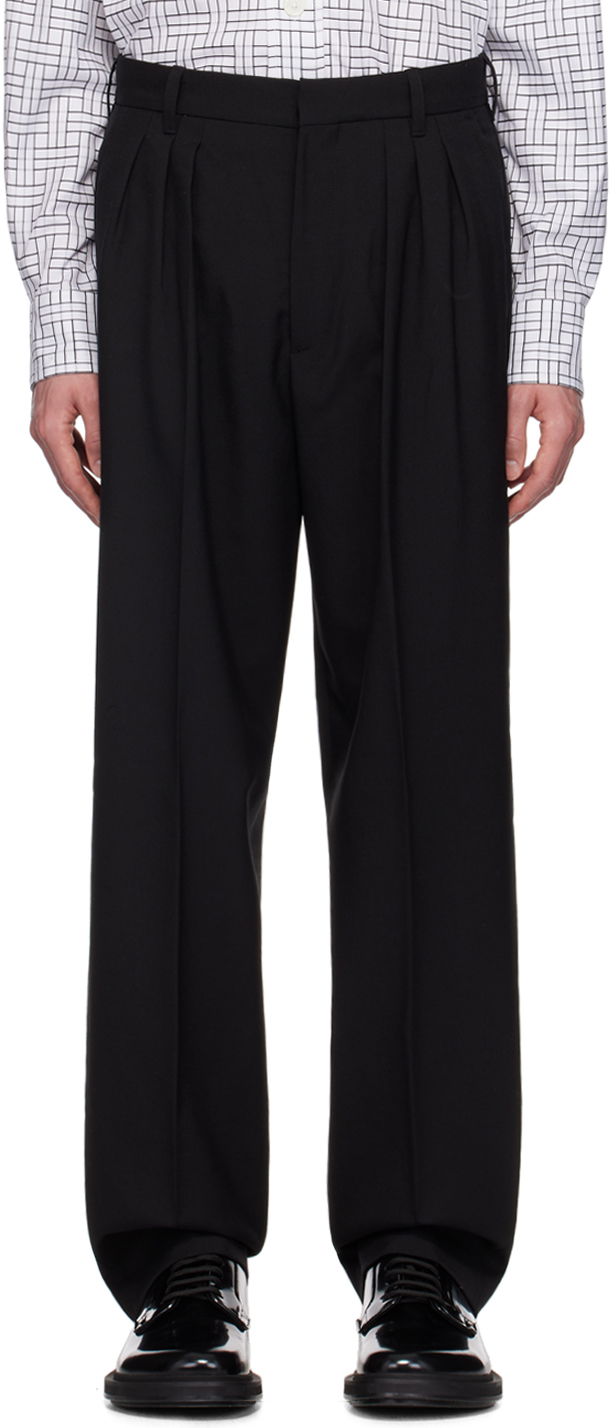 Bukser KENZO Pleated Tailored Trousers Sort | FE65PA2149GE