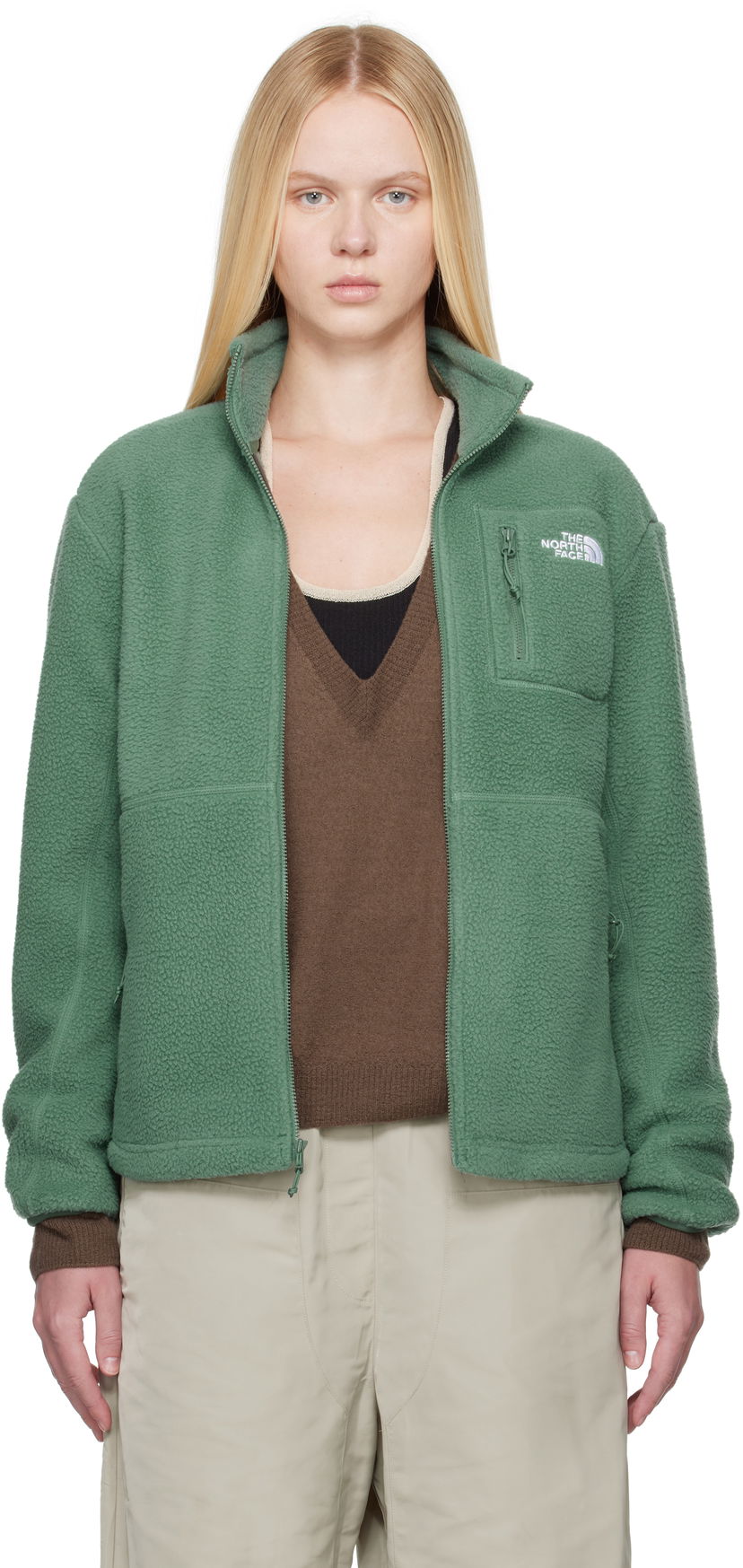 Jakke The North Face Yumiori Full-Zip Fleece Jacket Grøn | NF0A8842