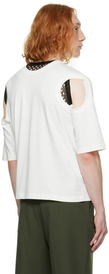 T-shirt Dion Lee Cutout Detail T-Shirt Hvid | C3077F22, 2