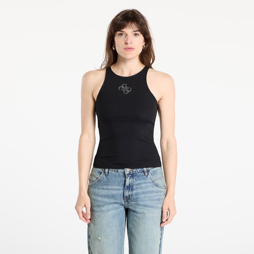 Tanktop GUESS Guess Originals Guendalina Ribbed Tank Top Sort | W5GP57KCV52-JBLK