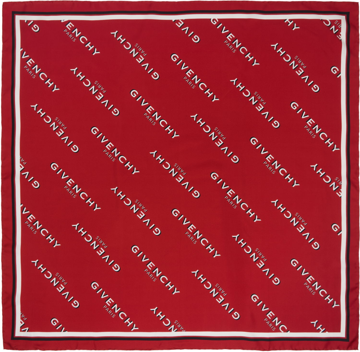 Tørklæde Givenchy Givenchy Shadow Square Scarf Rød | BG00MZG002410, 0
