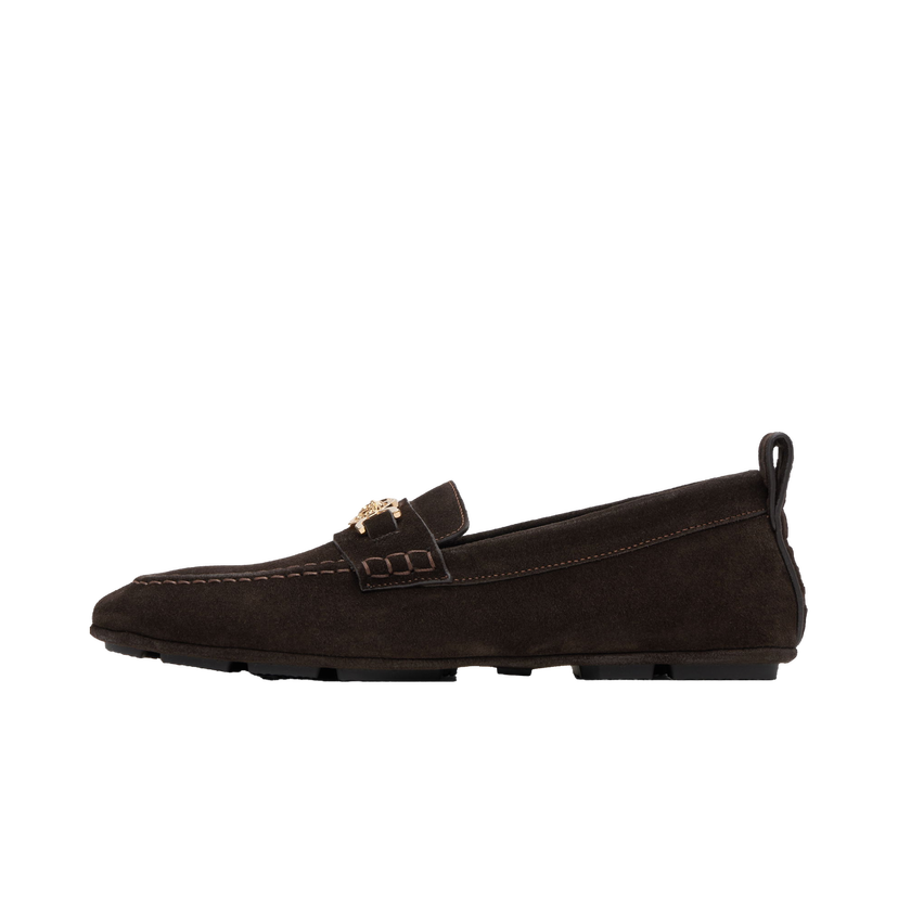 Sneakers og sko Versace Suede Driver Loafers Brun | 1017072_1A09892