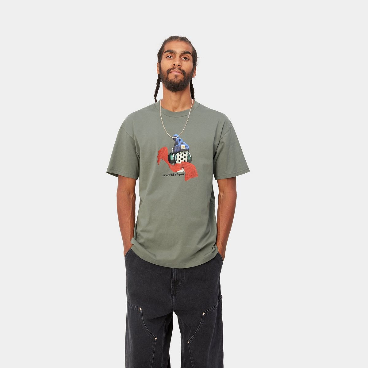 T-shirt Carhartt WIP Stone Cold T-Shirt Grøn | I032365_1ND_XX, 0