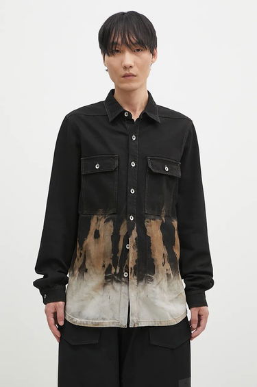 Skjorte Rick Owens Oversize Shirt Sort | DU02D2755.BSUN, 0