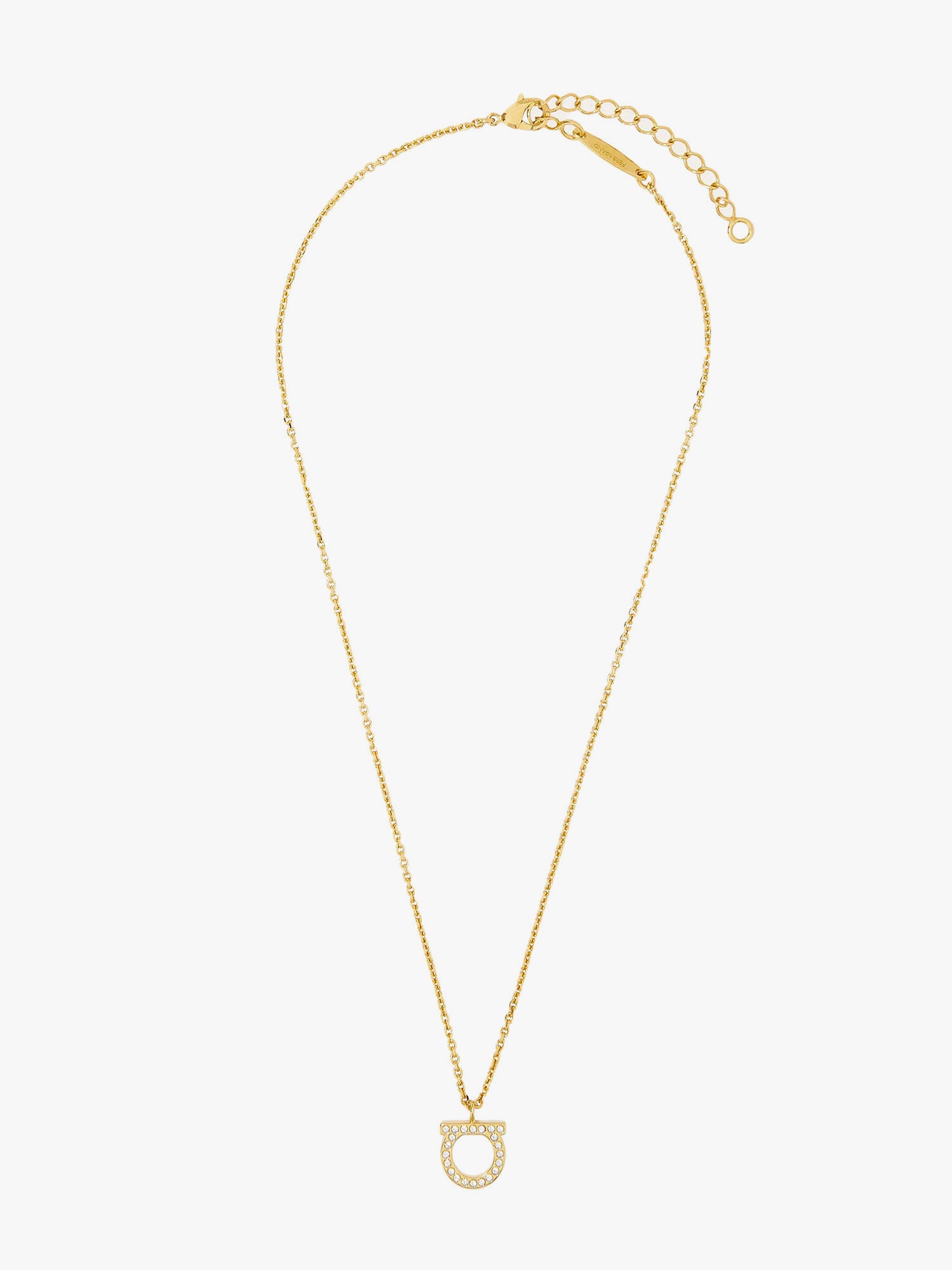 Halskæde FERRAGAMO Ferragamo Gancini Crystal Necklace Metalisk | 760132696657STRASS, 0