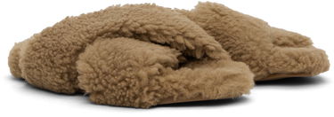 Tøj Yves Salomon Yves Salomon Curly Merino Slippers Brun | 25W23WAA162XXMECL, 3