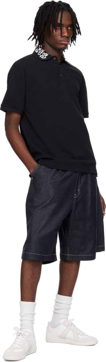 Polo skjorte Palm Angels Palm Angels Neck Logo Polo Sort | PMGB012S25FAB0021003, 3