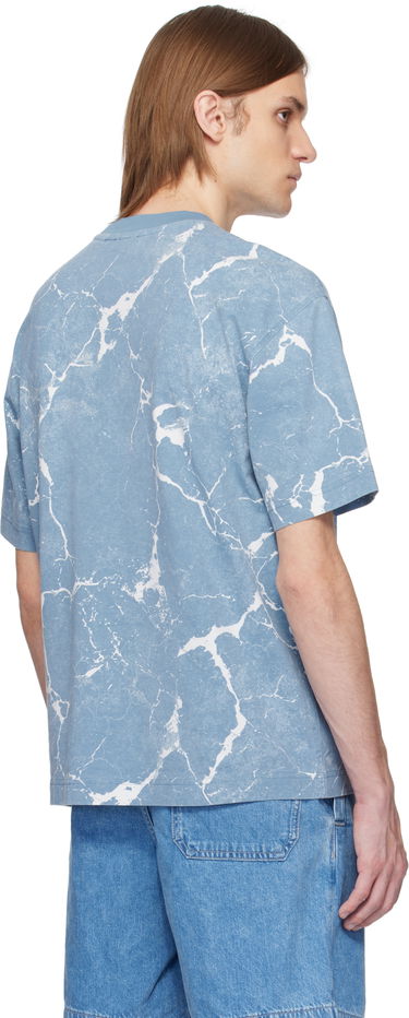 T-shirt BOSS All-Over Print Tee Blå | 50541105, 2