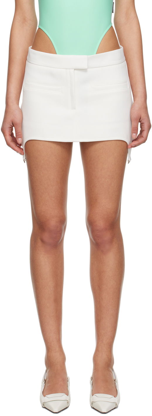 Nederdel Courrèges Courrèges Suspenders Mini Skirt Hvid | 123CJU078PL0007