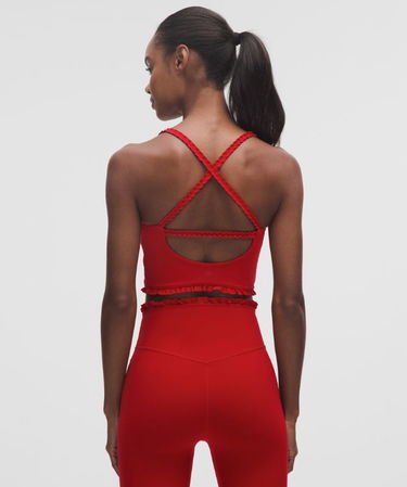 Tanktop lululemon Nulu Cropped Ruffle Tank Top Rød | prod20004239, 1