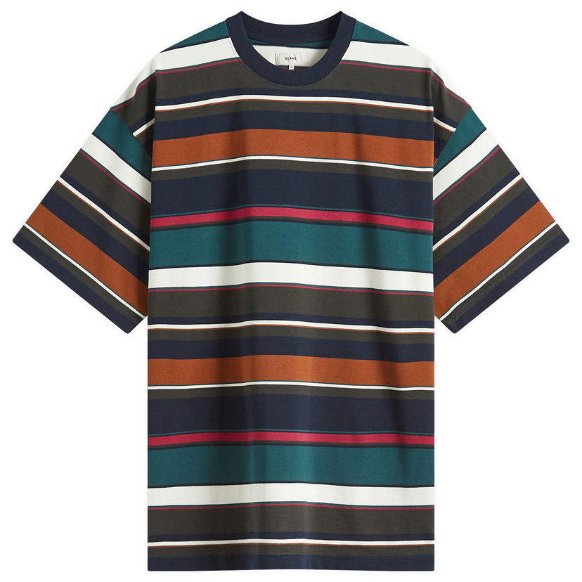 T-shirt BEAMS BEAMS Multi Stripe T-Shirt, Size Large Flerfarvet | 1104-1340-803-79