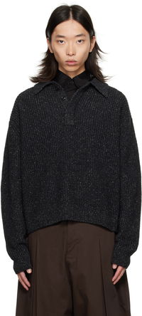 SAGE NATION Knit Polo Sweater
