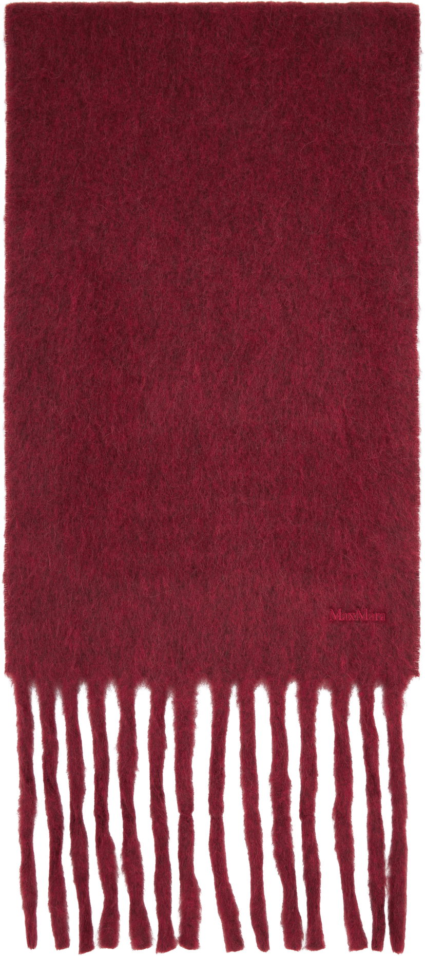 Tørklæde Max Mara Osso Fringed Scarf Bourgogne | 2524546022600