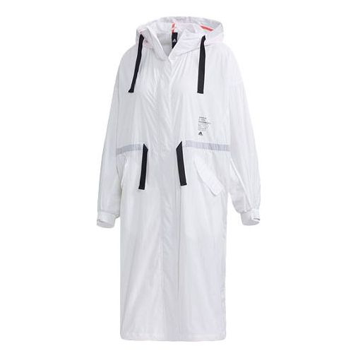 Regnfrakke adidas Originals Long Jacket Hvid | GF0119