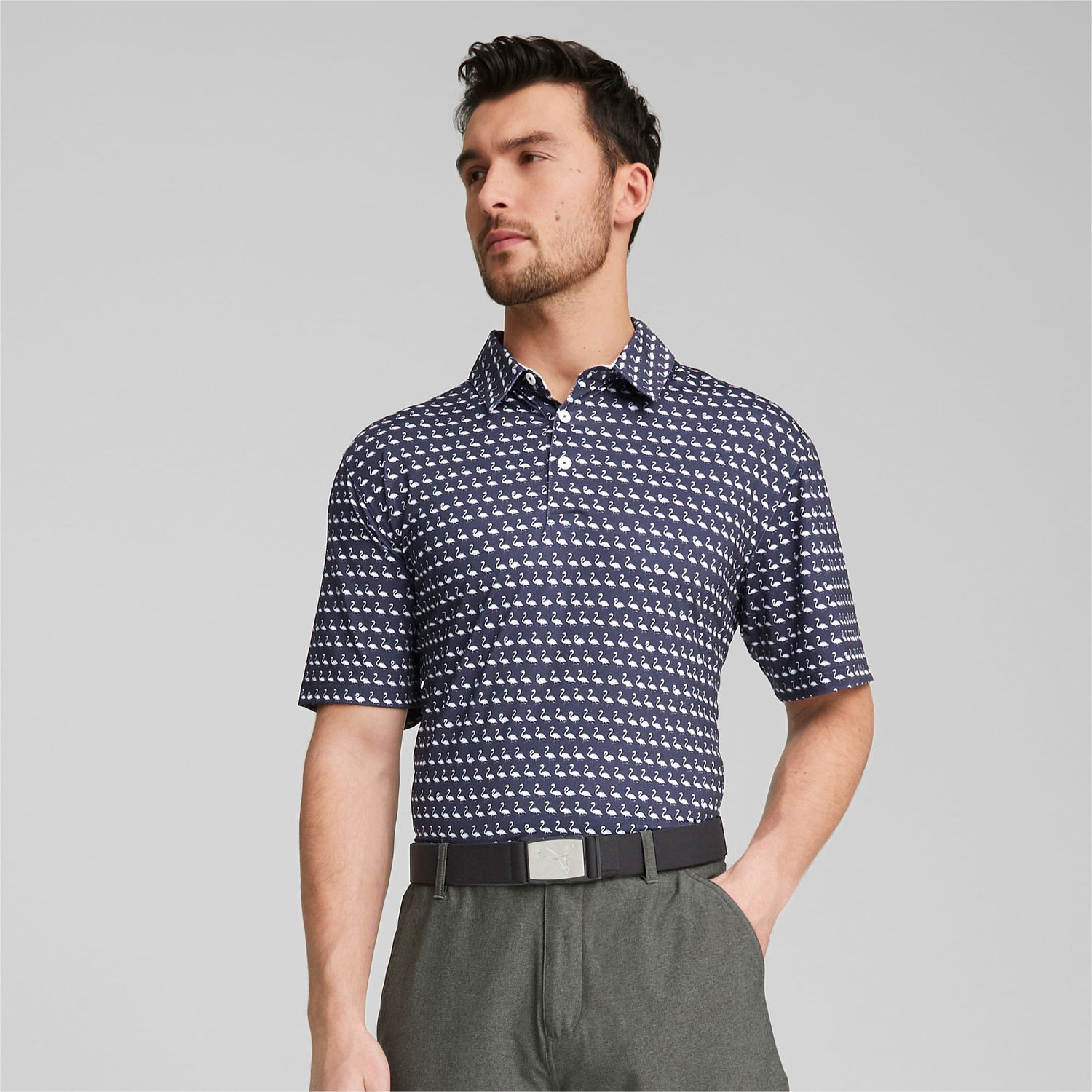Polo skjorte Puma Mattr Flamingo Polo Shirt Mørkeblå | 537458_01, 0