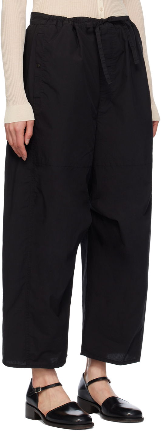 Bukser LEMAIRE Cropped Drawstring Trousers Sort | PA1110 LF1218, 1