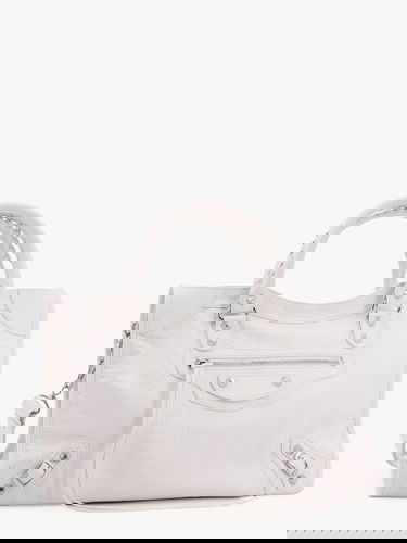Håndtaske Balenciaga White Leather City Media Bag Hvid | 8230582AA9S9104, 2