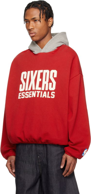 Sweatshirt Fear of God Fear of God ESSENTIALS NBA Sixers Pull Over Hoodie Rød | 192AL246600F, 3