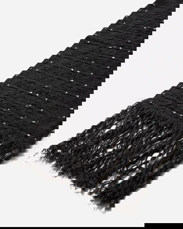 Tørklæde KIKO KOSTADINOV Tarr Night Sky Textured Patterned Scarf with Fringe Sort | KKAW25KN09 112, 5