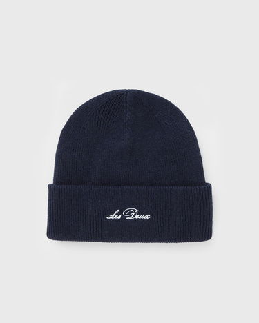 Beanie Les Deux Wayne Embroidered Beanie Mørkeblå | 1000673-460, 2