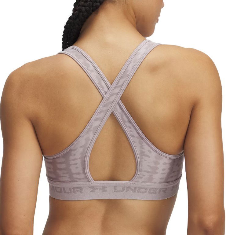 Bh Under Armour Under Armour Crossback Mid Print Sports Bra Grå | 1361042-011, 1