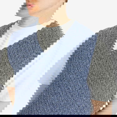 Sweater BEAMS Beams Plus Cable Vest, Size Large Blå | 3805-0053-156-79, 5