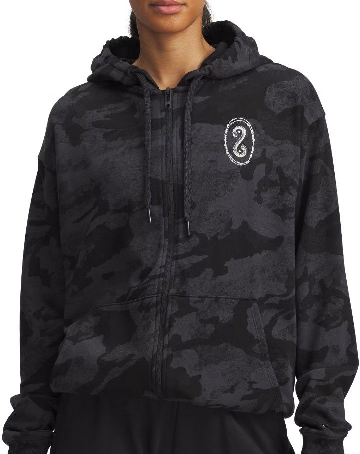 Sweatshirt Under Armour Project Rock Heavyweight Full Zip Hoodie Sort | 1389708-001