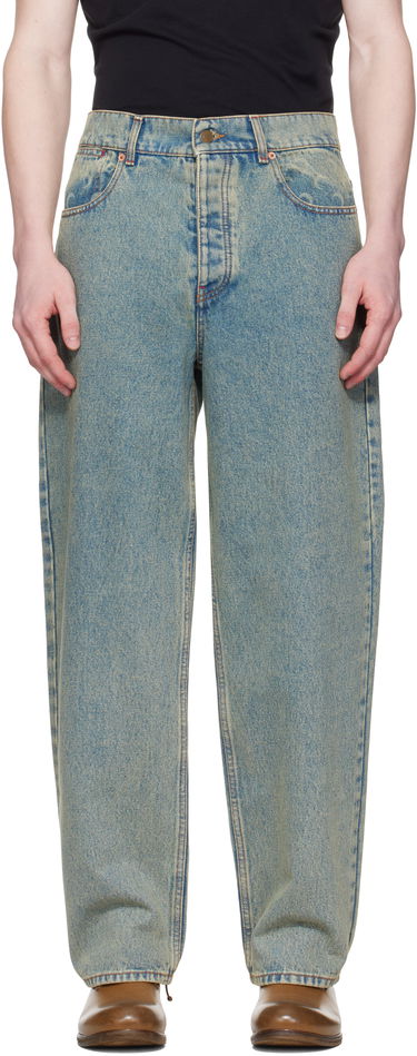 Jeans Marine Serre Marine Serre Moon Laser Baggy Jeans Blå | MPA070A CDEN0003, 0